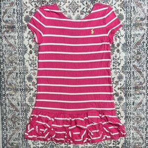 Ralph Lauren Pink and White Striped Dress